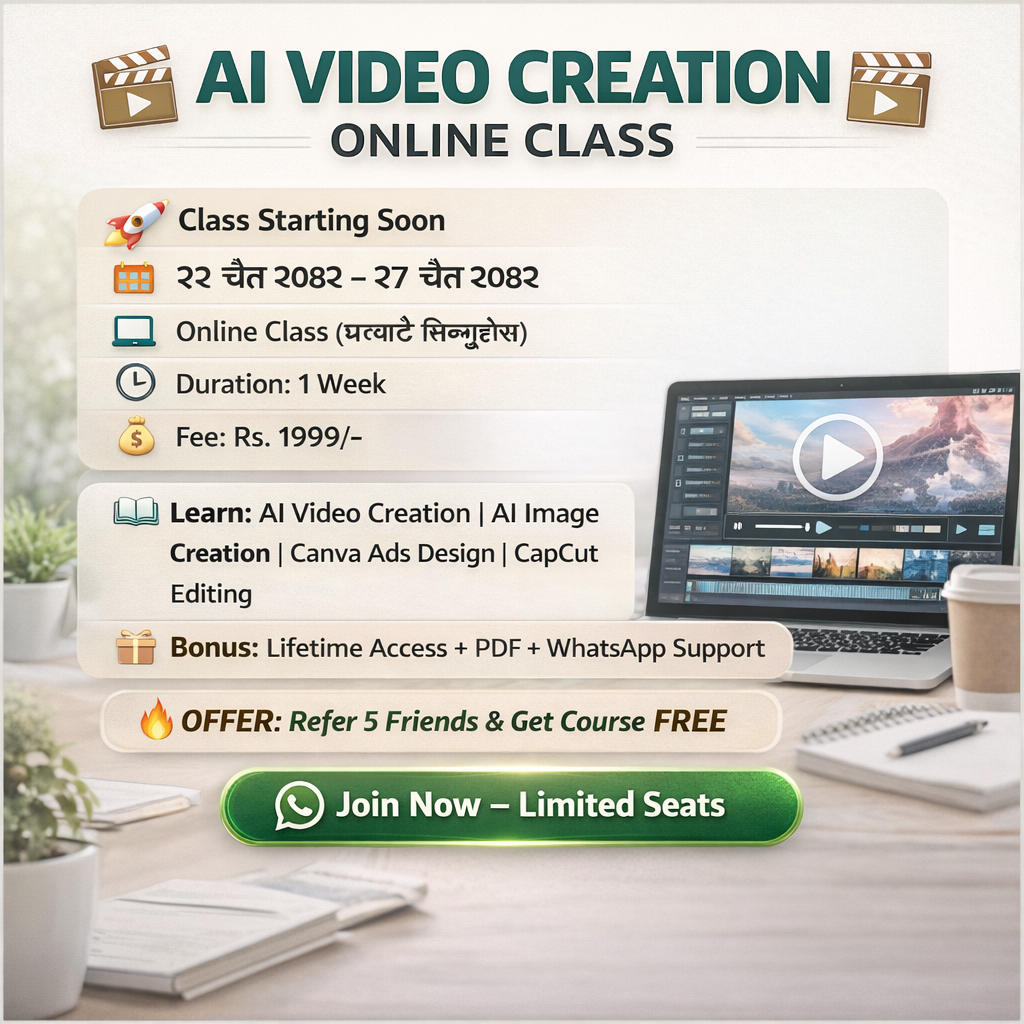 AI VIDEO CREATION ONLINE CLASS